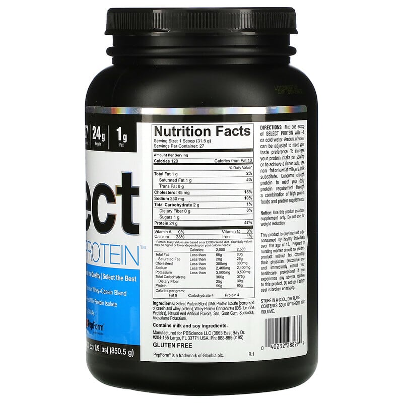 PEScience, Select Protein, Amazing Cake Pop, 1.9 lbs (850.5 g) 40232288999