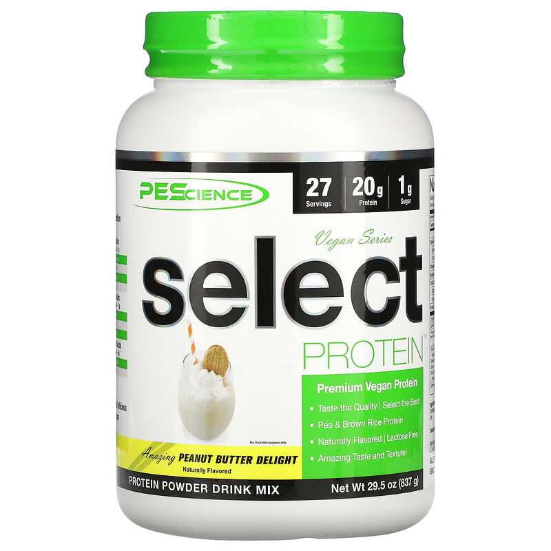 PEScience Vegan Series Select Protein Peanut Butter Delight 29.5 oz (837 g) 40232426520