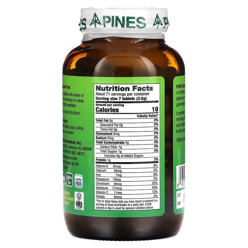 Pines International, Barley Grass, 500 Tablets 43952000384
