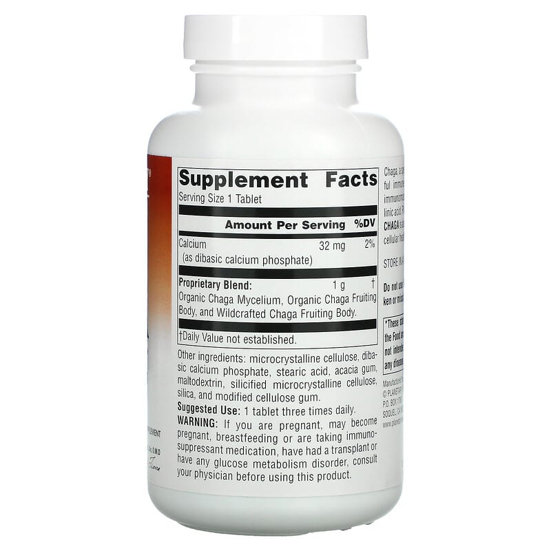 Planetary Herbals, Full Spectrum Chaga, 1,000 mg, 120 Tablets 21078106678