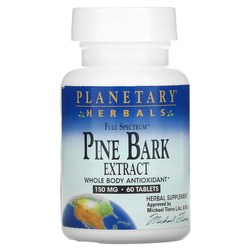 Planetary Herbals Full Spectrum Pine Bark Extract 150 mg 60 Tablets 21078105817