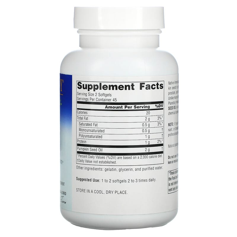 Planetary Herbals, Full Spectrum Pumpkin Seed Oil, 1,000 mg, 90 Softgels 21078104223