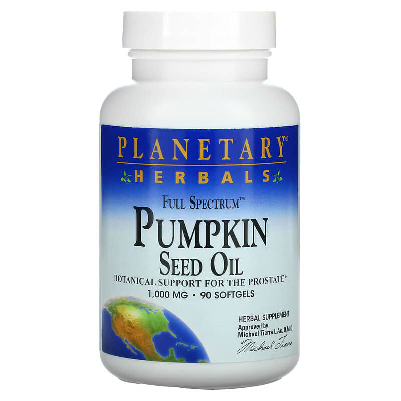 Planetary Herbals Full Spectrum Pumpkin Seed Oil 1,000 mg 90 Softgels 21078104223