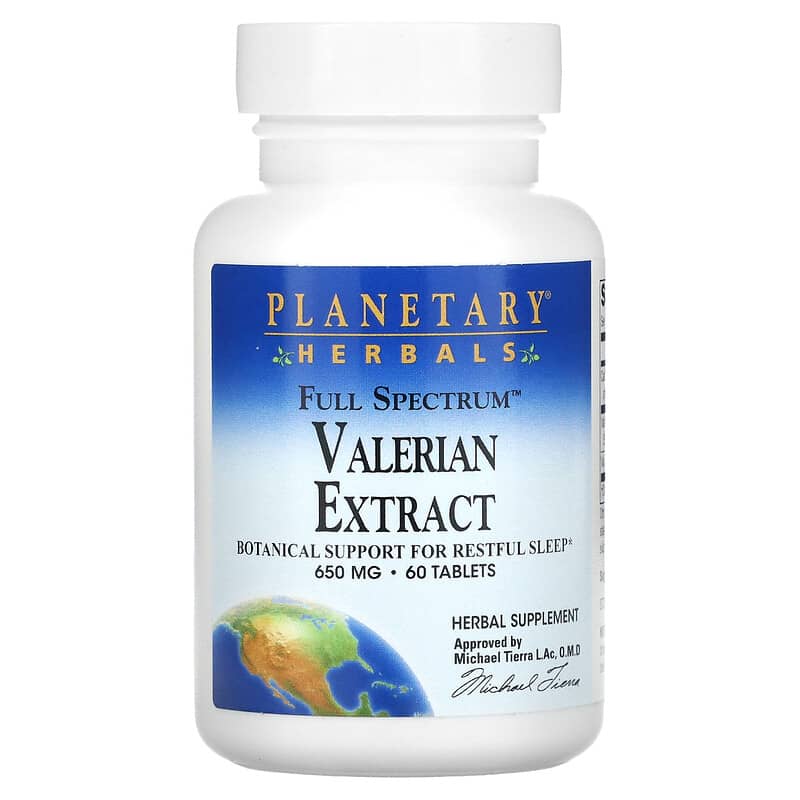 Planetary Herbals Full Spectrum Valerian Extract 650 mg 60 Tablets 21078104070