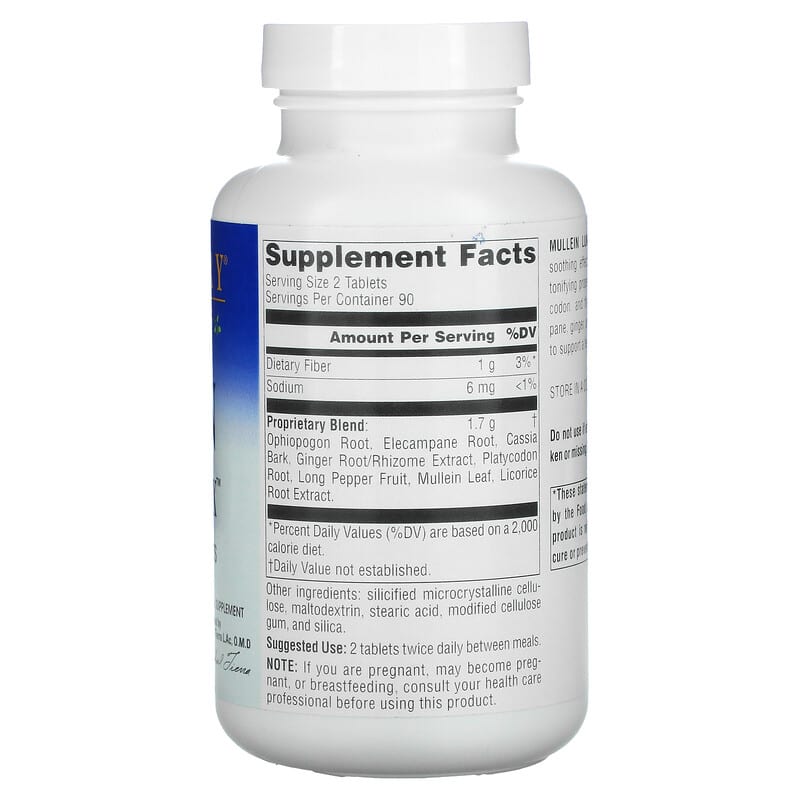 Planetary Herbals, Mullein, Lung Complex, 850 mg, 180 Tablets 21078101062