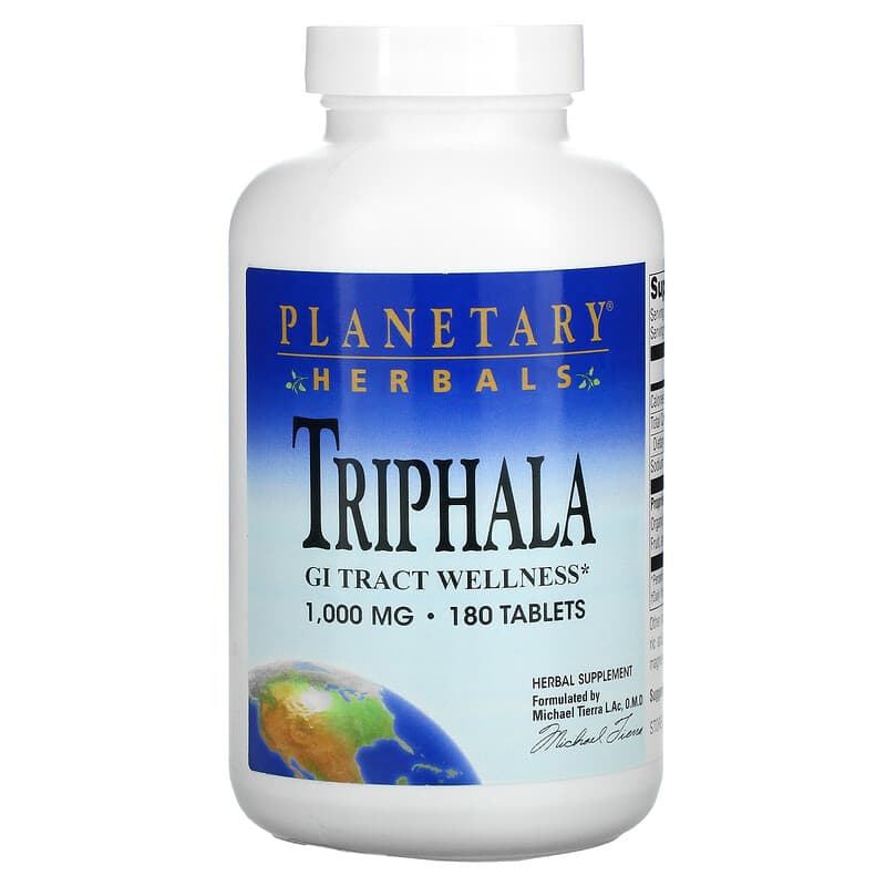 Planetary Herbals Triphala GI Tract Wellness 1,000 mg 180 Tablets 21078100669