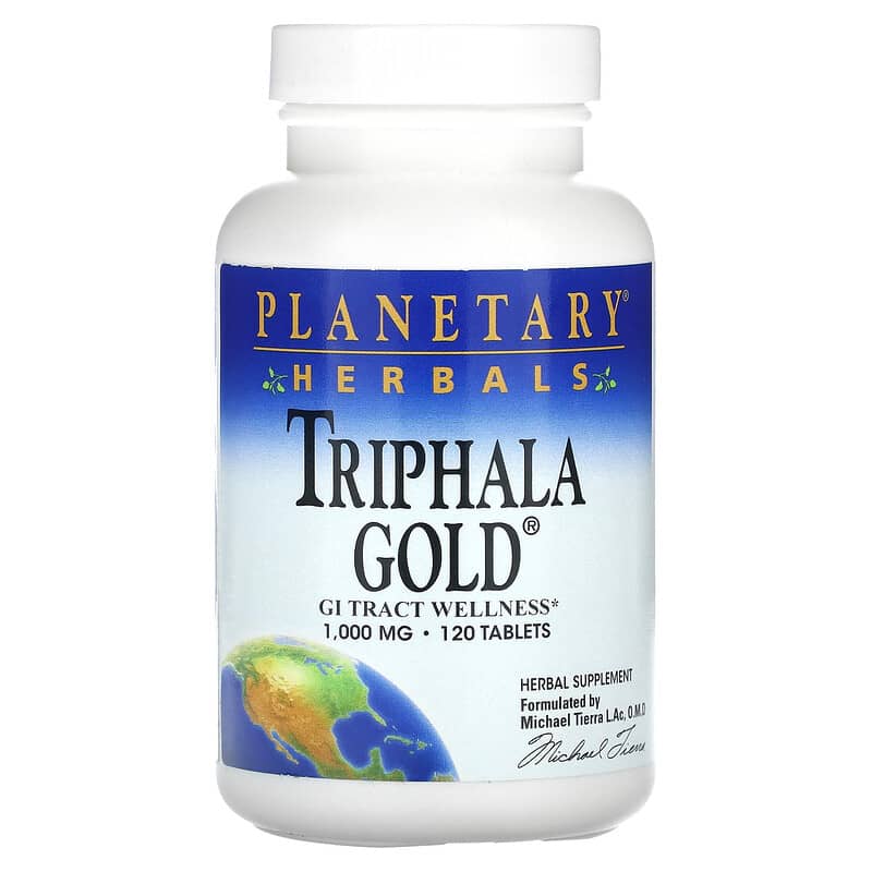 Planetary Herbals Triphala Gold 1,000 mg 120 Tablets 21078105114