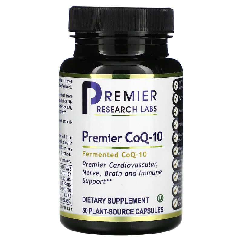 Premier Research Labs Premier CoQ-10 Fermented 50 Plant-Source Capsules 807735004620
