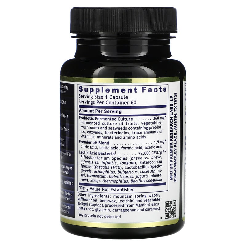 Premier Research Labs, Premier Probiotic Caps, 60 Vegetarian Softgels 807735026905