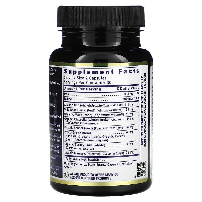Premier Research Labs, ThyroVen, 60 Plant-Source Capsules 807735025755