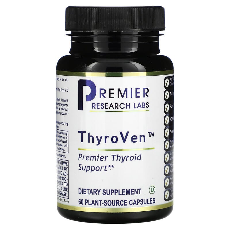 Premier Research Labs ThyroVen 60 Plant-Source Capsules 807735025755