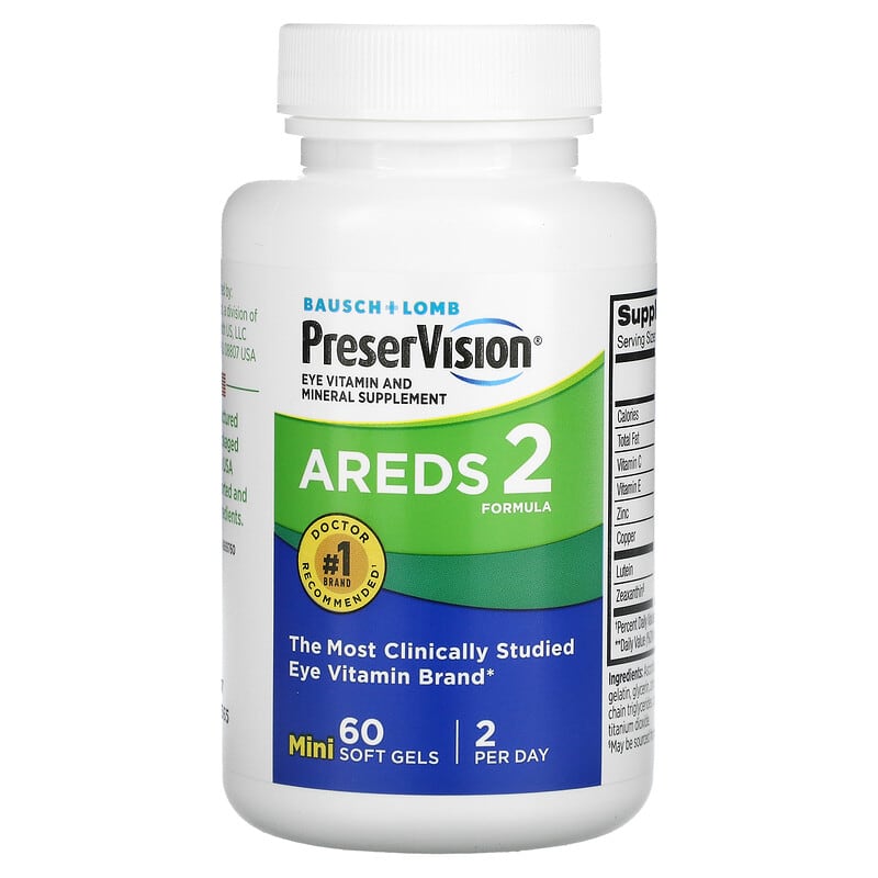 PreserVision, AREDS 2 Formula, 60 Mini Soft Gels 324208697603