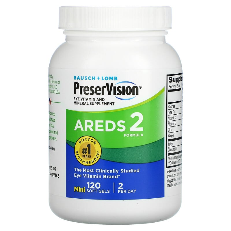 PreserVision, Eye Vitamin and Mineral Supplement, 120 Mini Soft Gels 324208697627