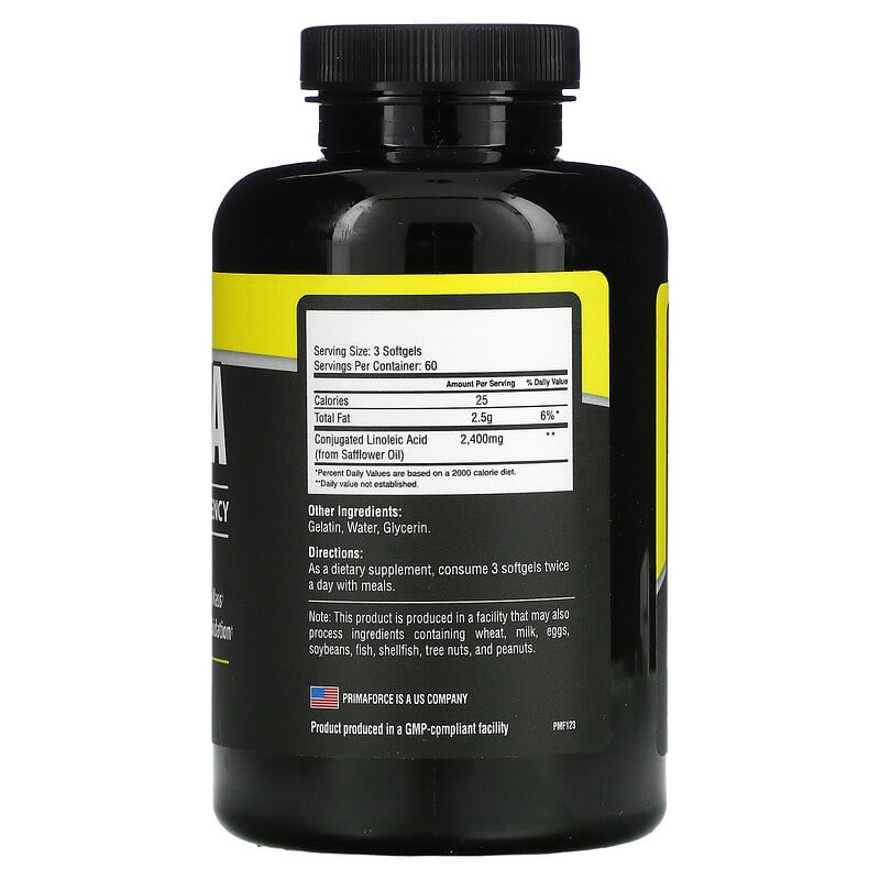 Primaforce, Max CLA, 800 mg, 180 Softgels 811445020290