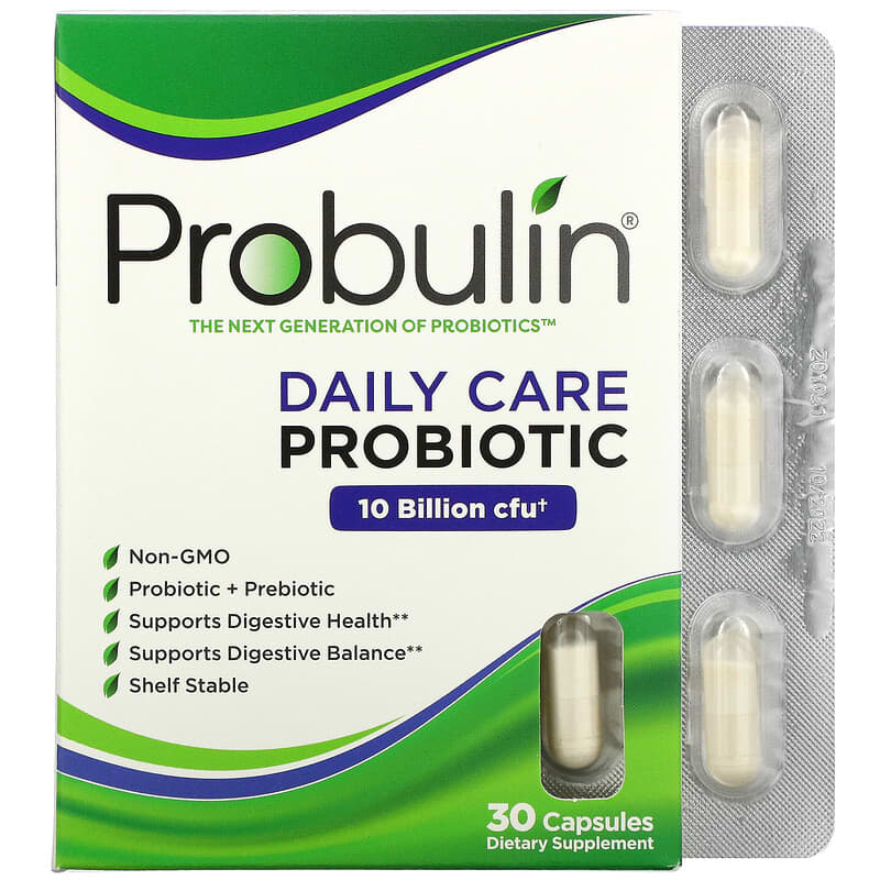 Probulin Daily Care Probiotic 10 Billion CFU 30 Capsules 855757003404