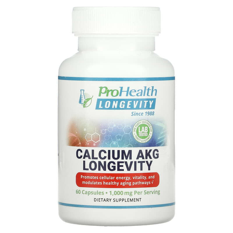 ProHealth Longevity Calcium AKG Longevity 1,000 mg  60 Capsules 850023410993