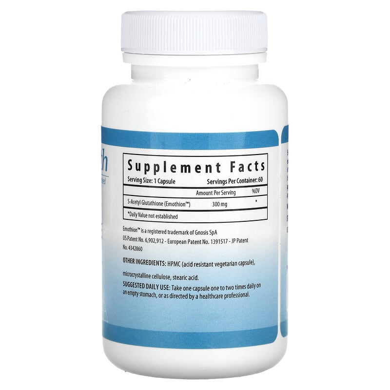 ProHealth Longevity, Emothion, S-Acetyl Glutathione, 300 mg, 60 Capsules 850023410177