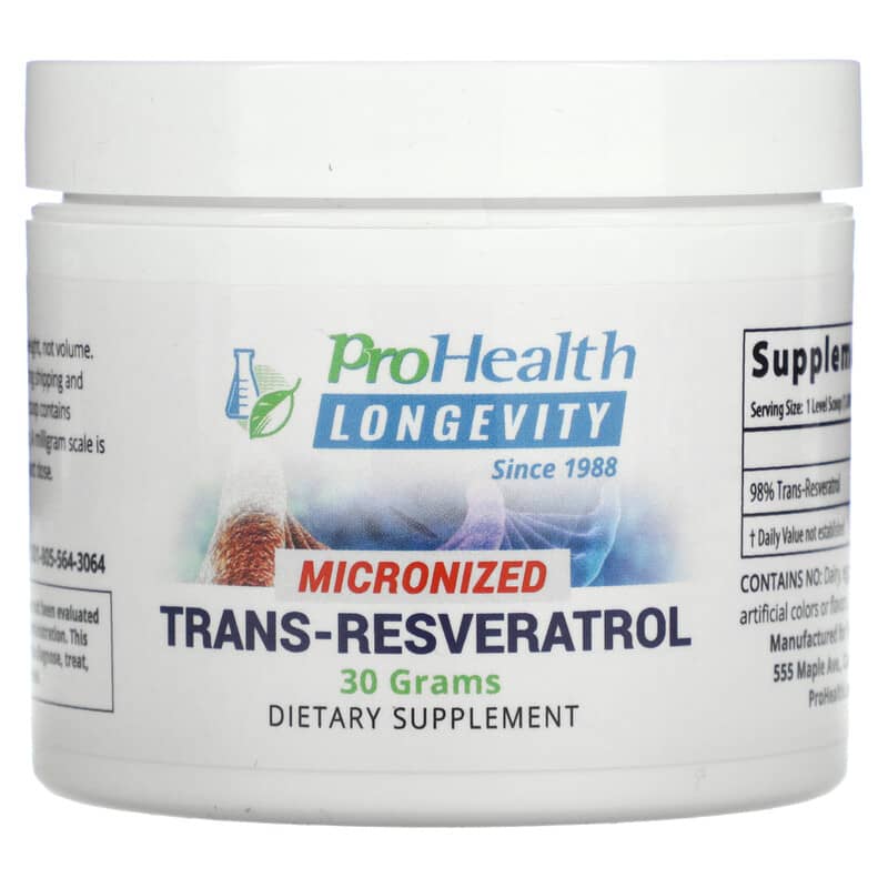 ProHealth Longevity Micronized Trans-Resveratrol 30 g 850023410092