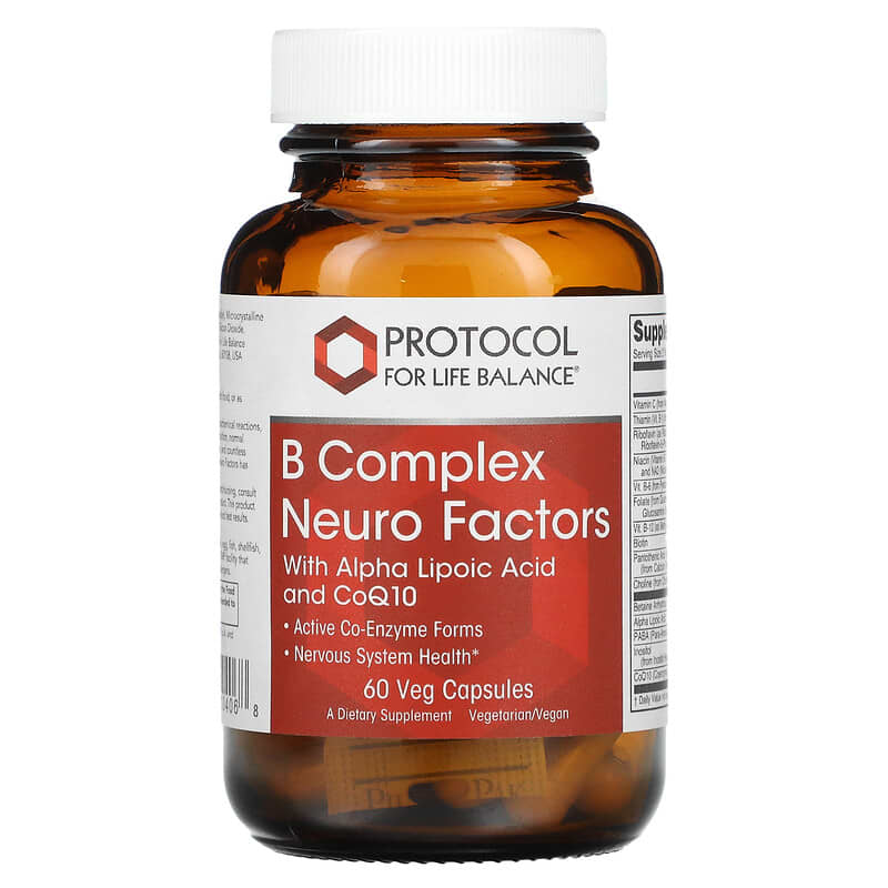 Protocol for Life Balance B Complex Neuro Factors 60 Veg Capsules 707359104068