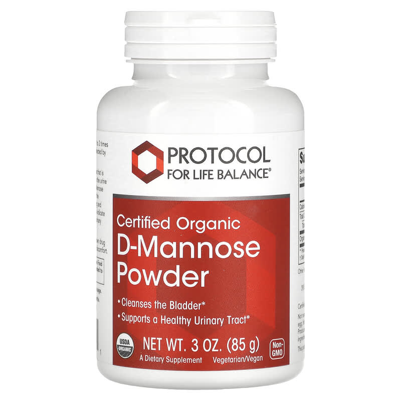 Protocol for Life Balance Certified Organic D-Mannose Powder 3 oz (85 g) 707359128101