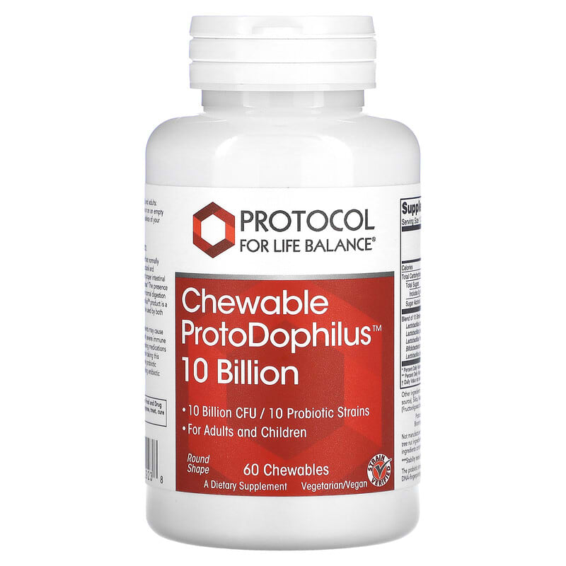 Protocol for Life Balance Chewable ProtoDophilus 10 Billion 60 Chewables 707359129238