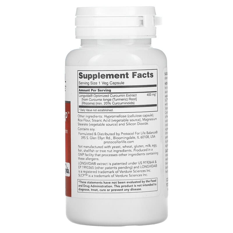 Protocol for Life Balance, Cogumin SLCP, 400 mg, 50 Veg Capsules 707359123953