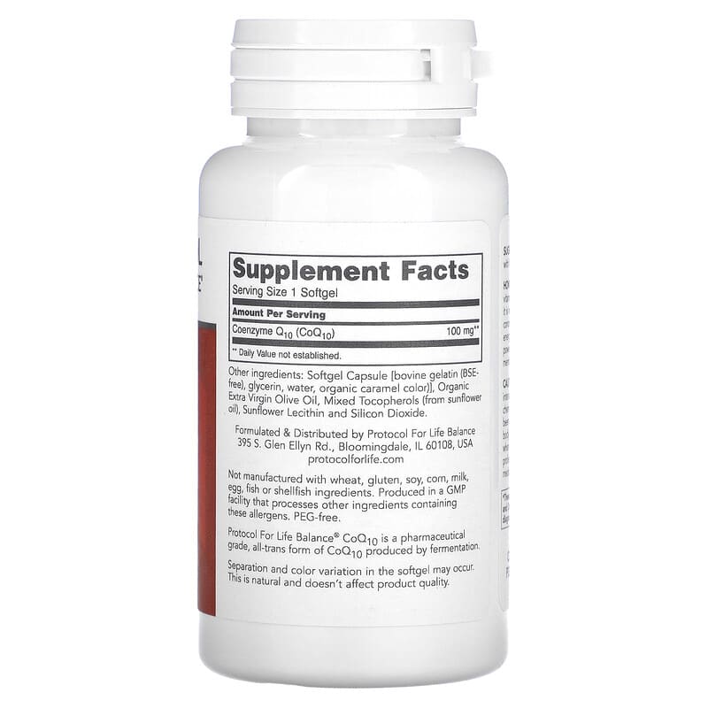 Protocol for Life Balance, CoQ10, 100 mg, 90 Softgels 707359132085