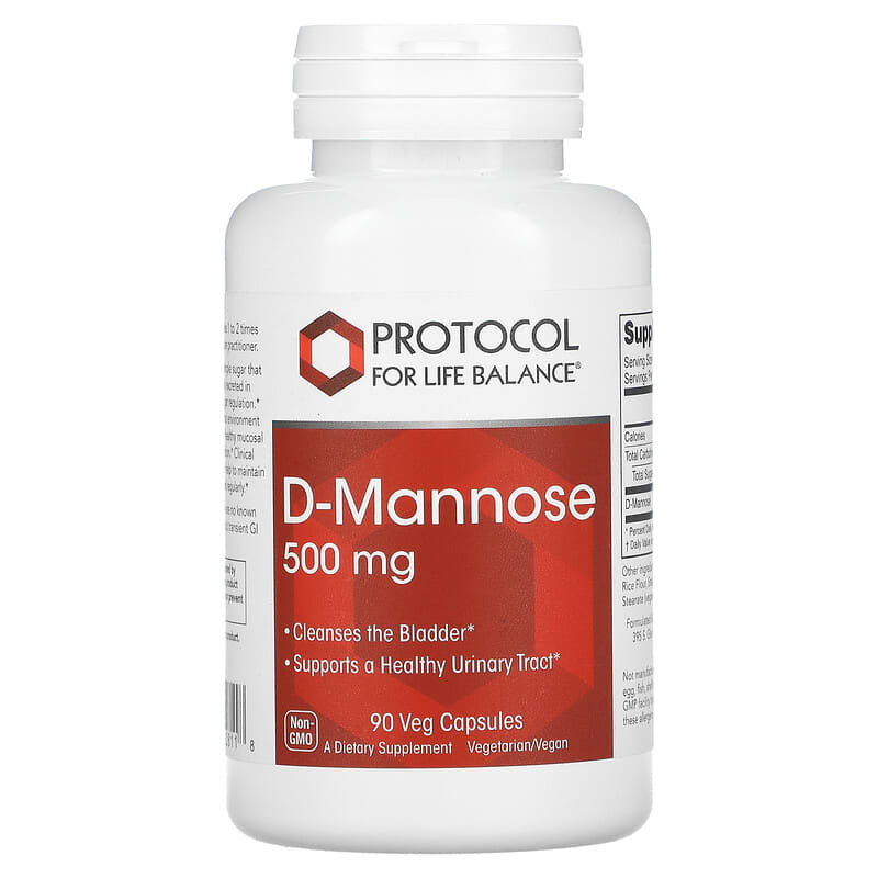 Protocol for Life Balance D-Mannose 125 mg  90 Veg Capsules 707359128118