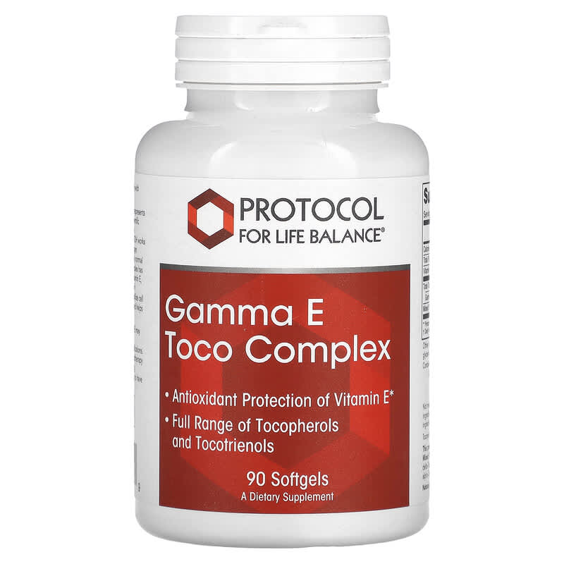 Protocol for Life Balance Gamma E Toco Complex 90 Softgels 707359108189