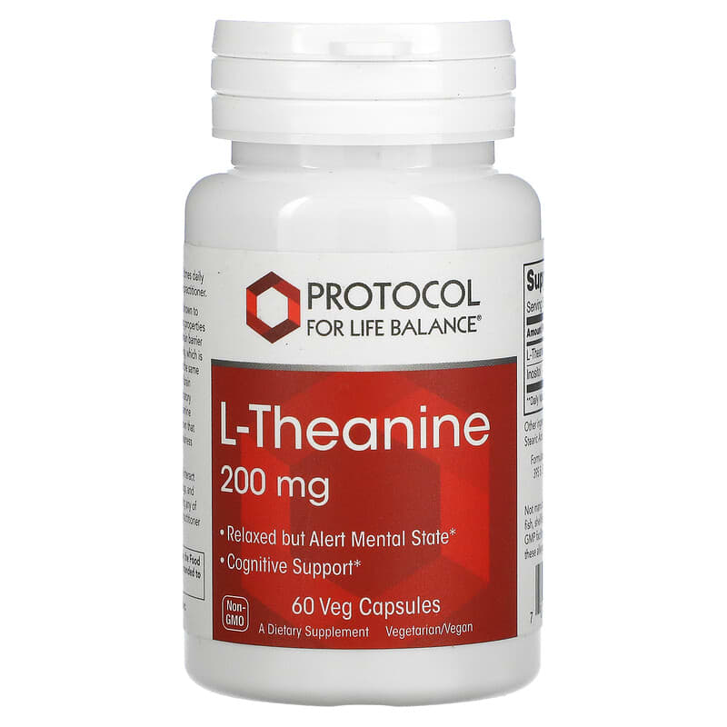 Protocol for Life Balance L-Theanine 200 mg  60 Veg Capsules 707359101470