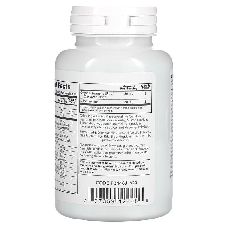 Protocol for Life Balance, Liver Detox Support, 90 Veg Capsules 707359124486