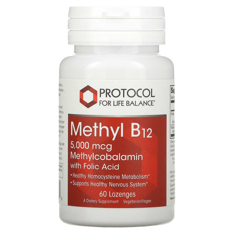 Protocol for Life Balance Methyl B12 5,000 mcg 60 Lozenges 707359104969