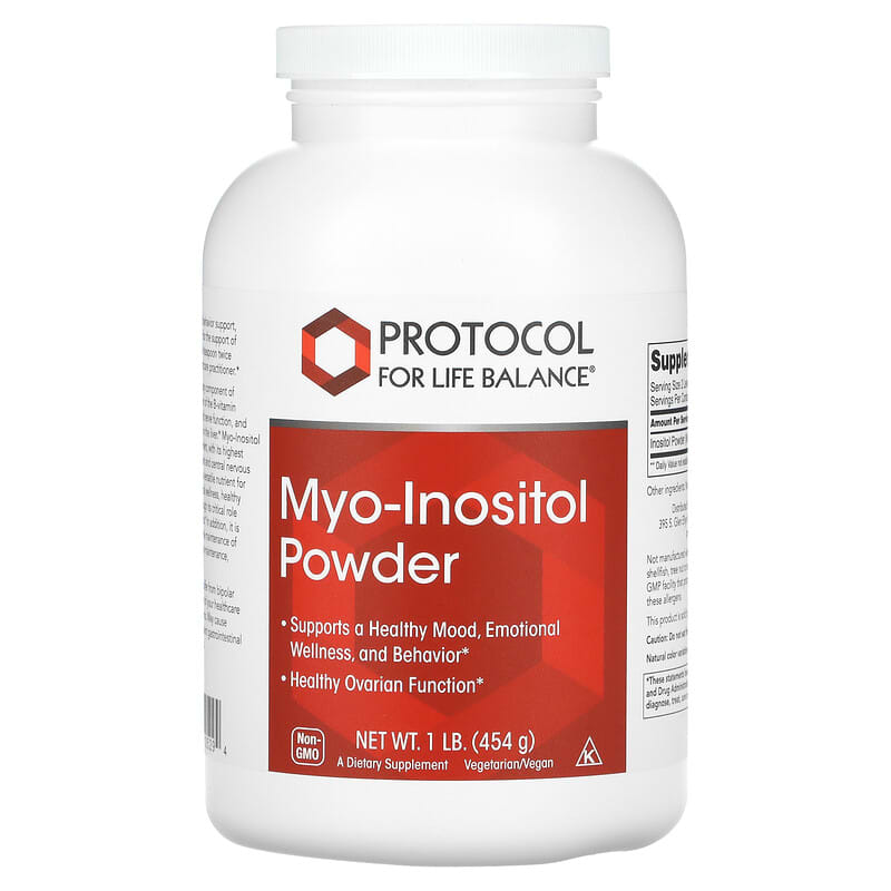 Protocol for Life Balance Myo-Inositol Powder 1 lb (454 g) 707359105294