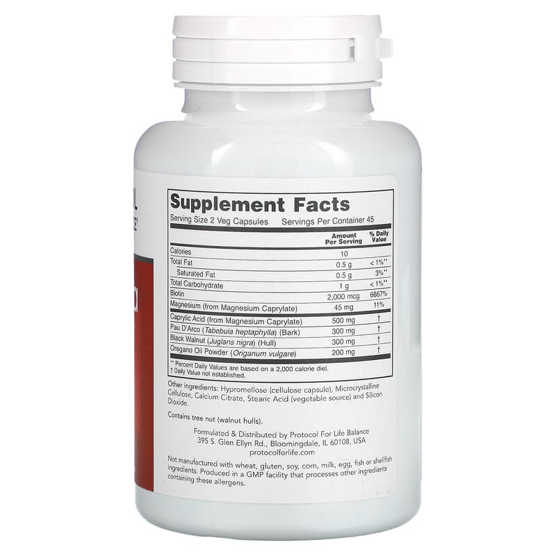 Protocol for Life Balance, OrthoFlora Yeast Support, 90 Veg Capsules 707359133082