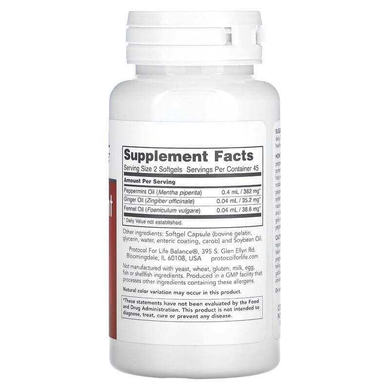 Protocol for Life Balance, Peppermint Oil G.I., 90 Softgels 707359147270