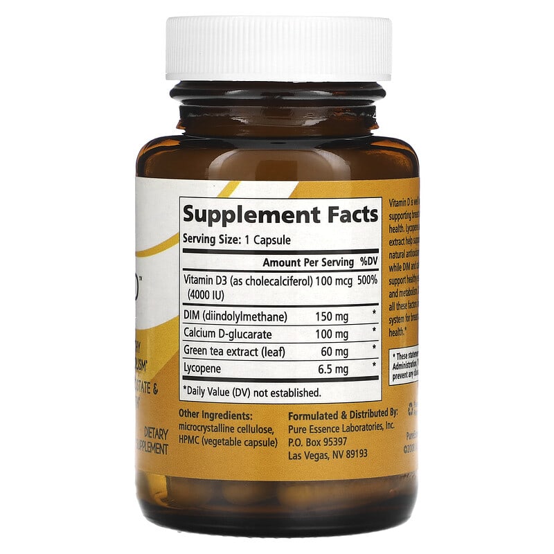 Pure Essence, DIM-D, 30 Vegi-Caps 659670261114