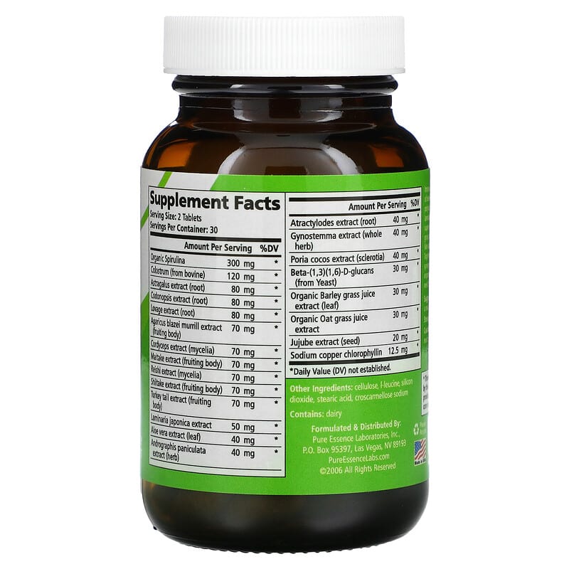 Pure Essence, Immune Support System, 60 Tablets 659670280214