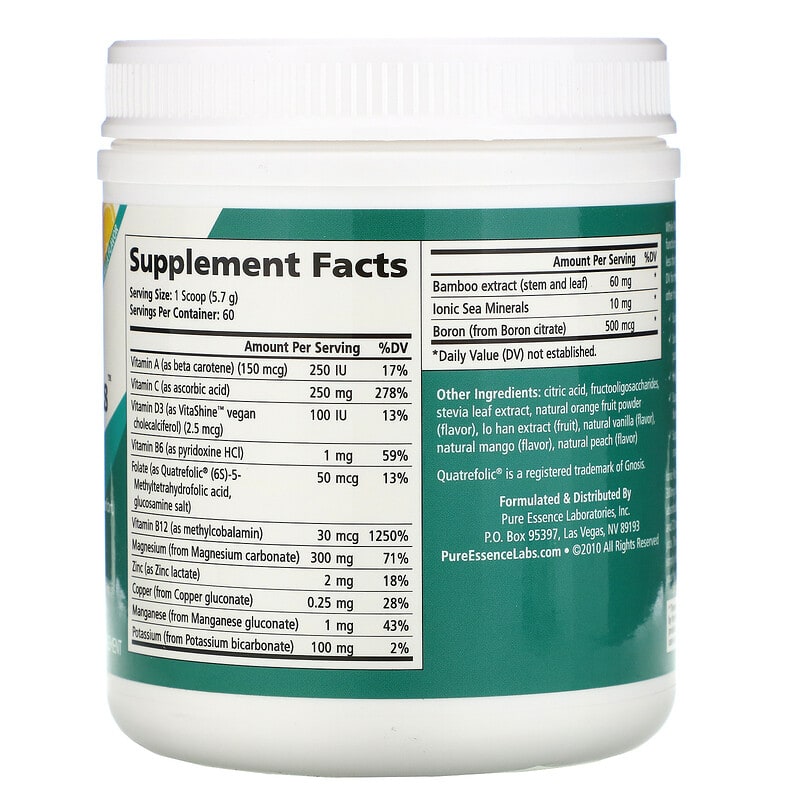 Pure Essence, Ionic-Fizz Magnesium Plus, Orange-Vanilla, 12.06 oz (342 g) 659670031076