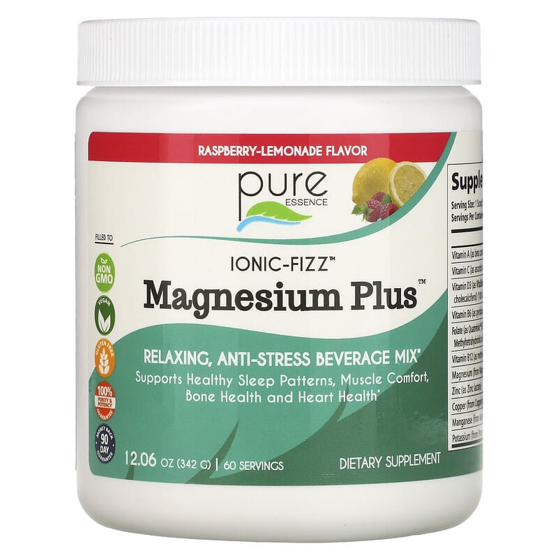 Pure Essence Ionic-Fizz Magnesium Plus Raspberry Lemonade 12.06 oz (342 g) 659670031021
