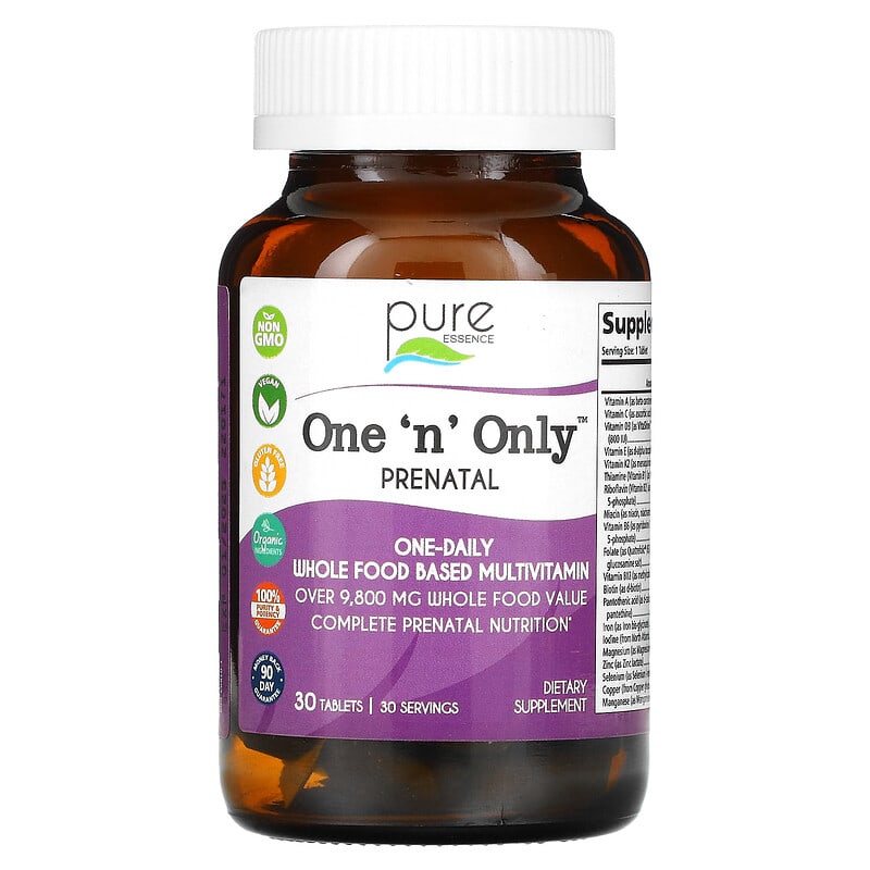 Pure Essence One 'n' Only PreNatal 30 Tablets 659670018039