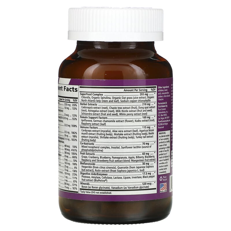 Pure Essence, One 'n' Only Women, 30 Tablets 659670016035