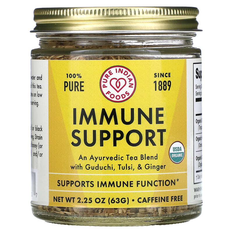 Pure Indian Foods Immune Support Tea 2.25 oz (63 g) 850013619337