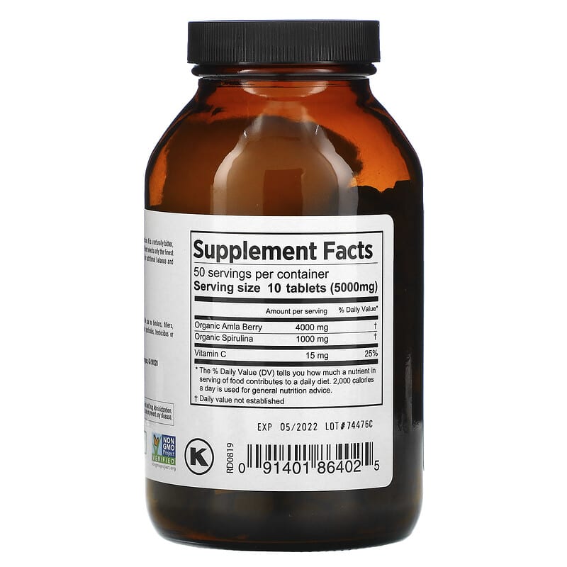 Pure Planet, Amla Plus, 500 mg, 500 Tablets 91401864025