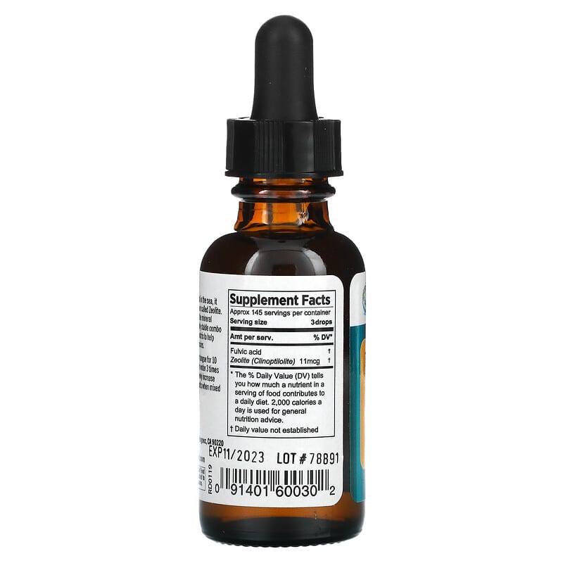 Pure Planet, Fulvic Zeolite, 1 fl oz (30 ml) 91401600302