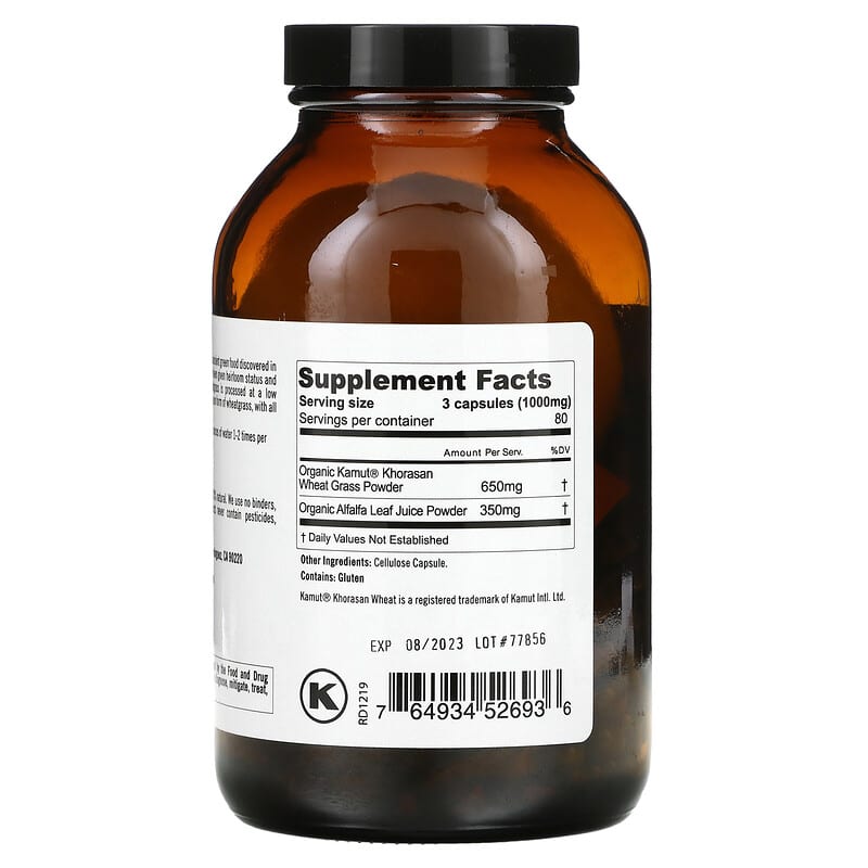 Pure Planet, Heirloom Wheatgrass, 240 Vegetarian Capsules, 103 g 764934526936