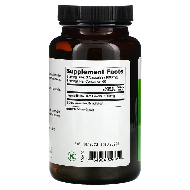 Pure Planet, Just Barley, 180 Vegetarian Capsules 764934526912