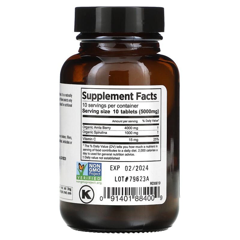 Pure Planet, Organic Amla Plus, 500 mg, 100 Tablets 91401884009