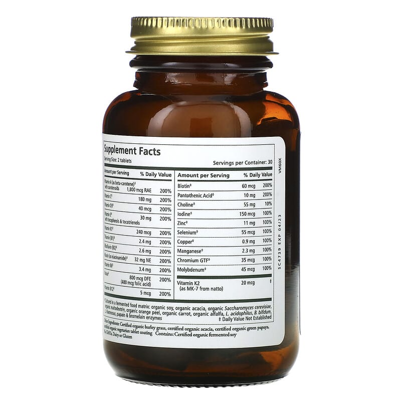 Pure Synergy, Multi Vita Min, 60 Tablets 852971004132