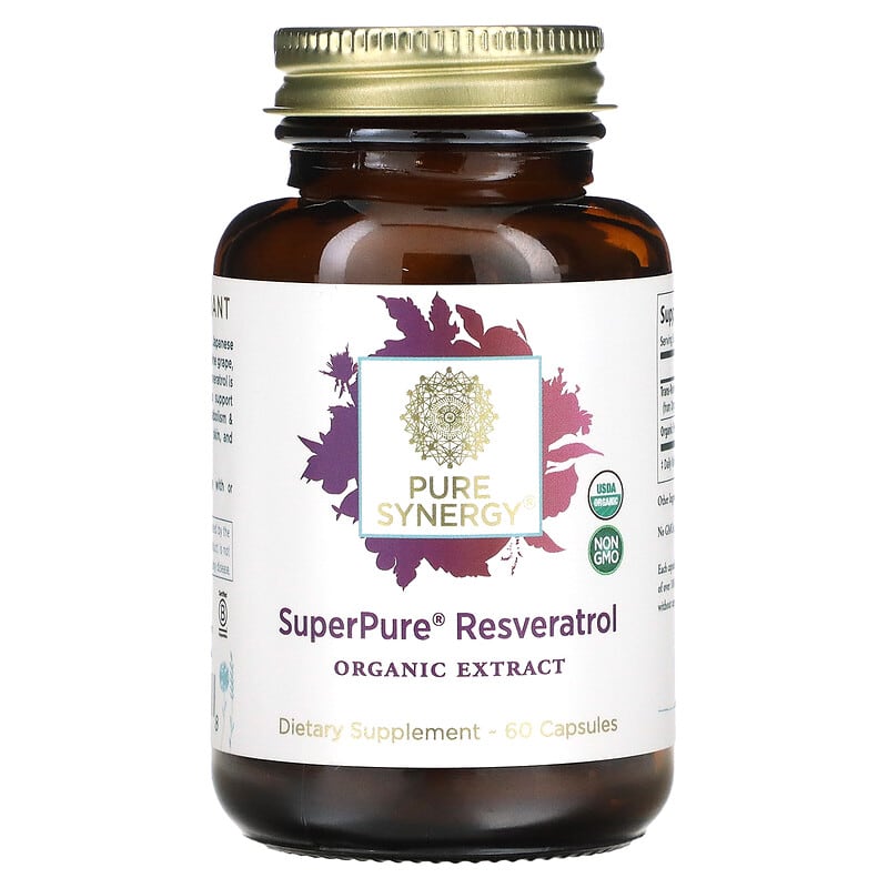 Pure Synergy Super Pure Resveratrol Organic Extract 60 Capsules 852971004668
