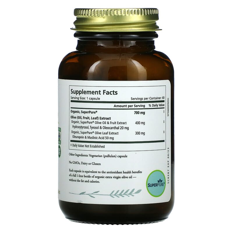 Pure Synergy, SuperPure Olive, 60 Capsules 852971004699